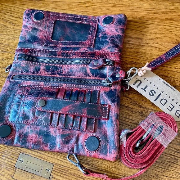 Bed Stu Black and Red Leather Wristlet - Picture 9 of 11